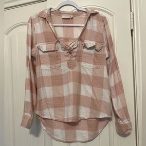 3/$15 SO Pink and White Women’s Flannel
